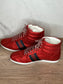 Gucci Ace Red Sparkle High Top Sneakers