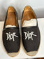 Pre-Owned Christian Dior X STUSSY Logo Espadrille Slip-Ons