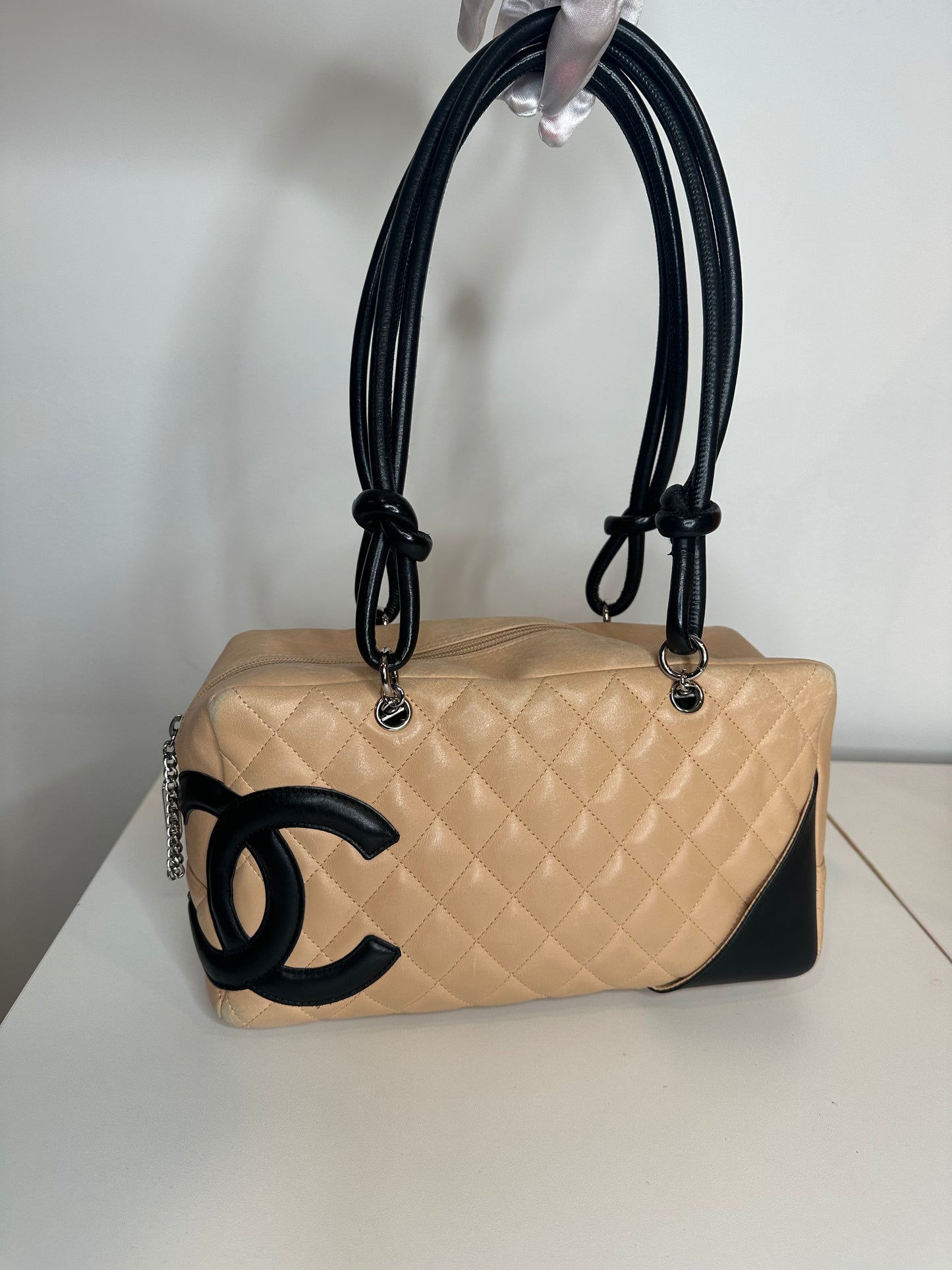 CHANEL Quilted Large Cambon Bowler