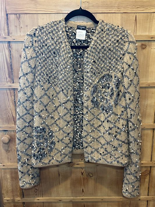 CHANEL Coco Boucle Cardigan Sweater