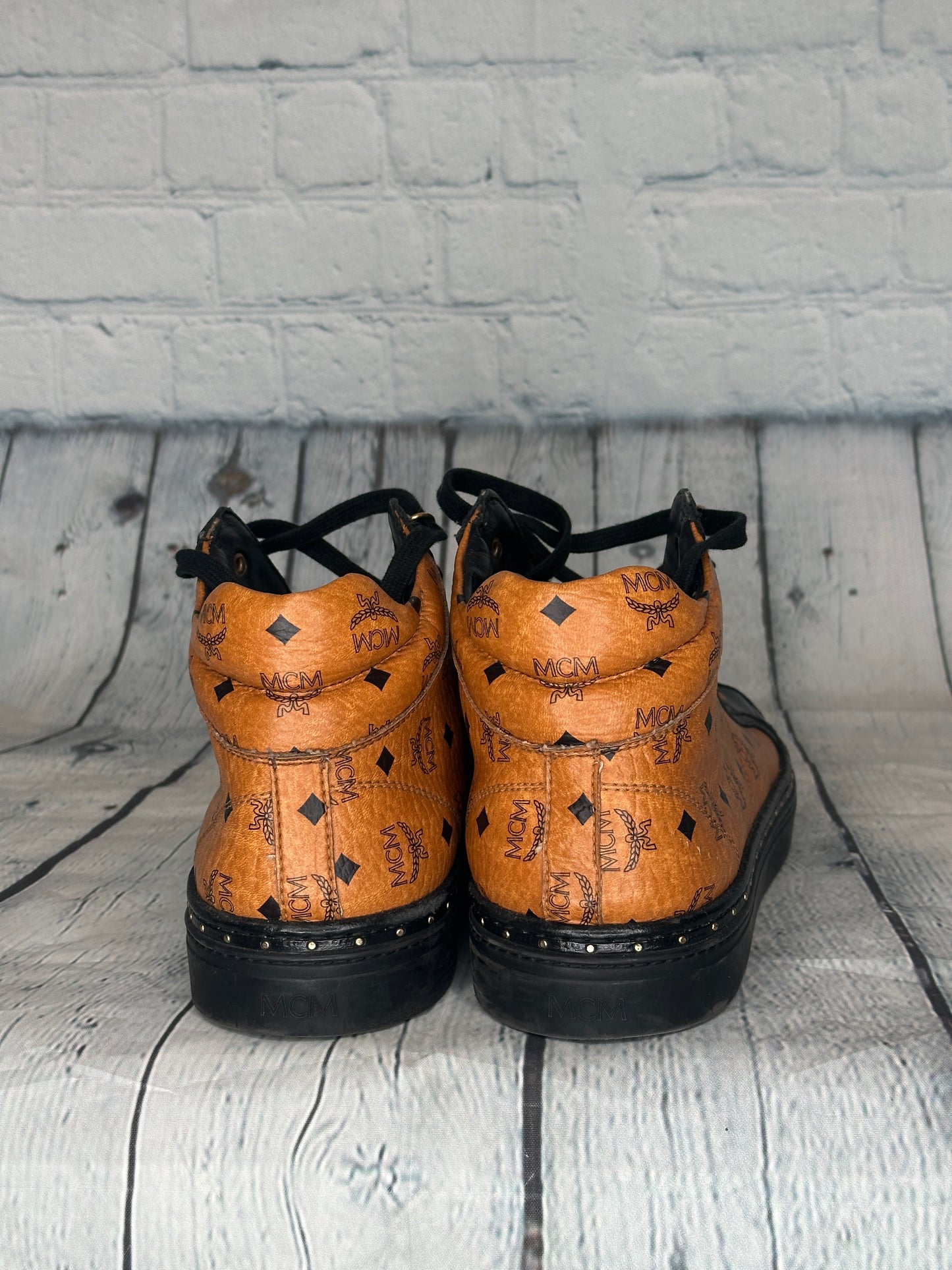 Pre-Owned MCM Visteos High Top Sneakers Unisex