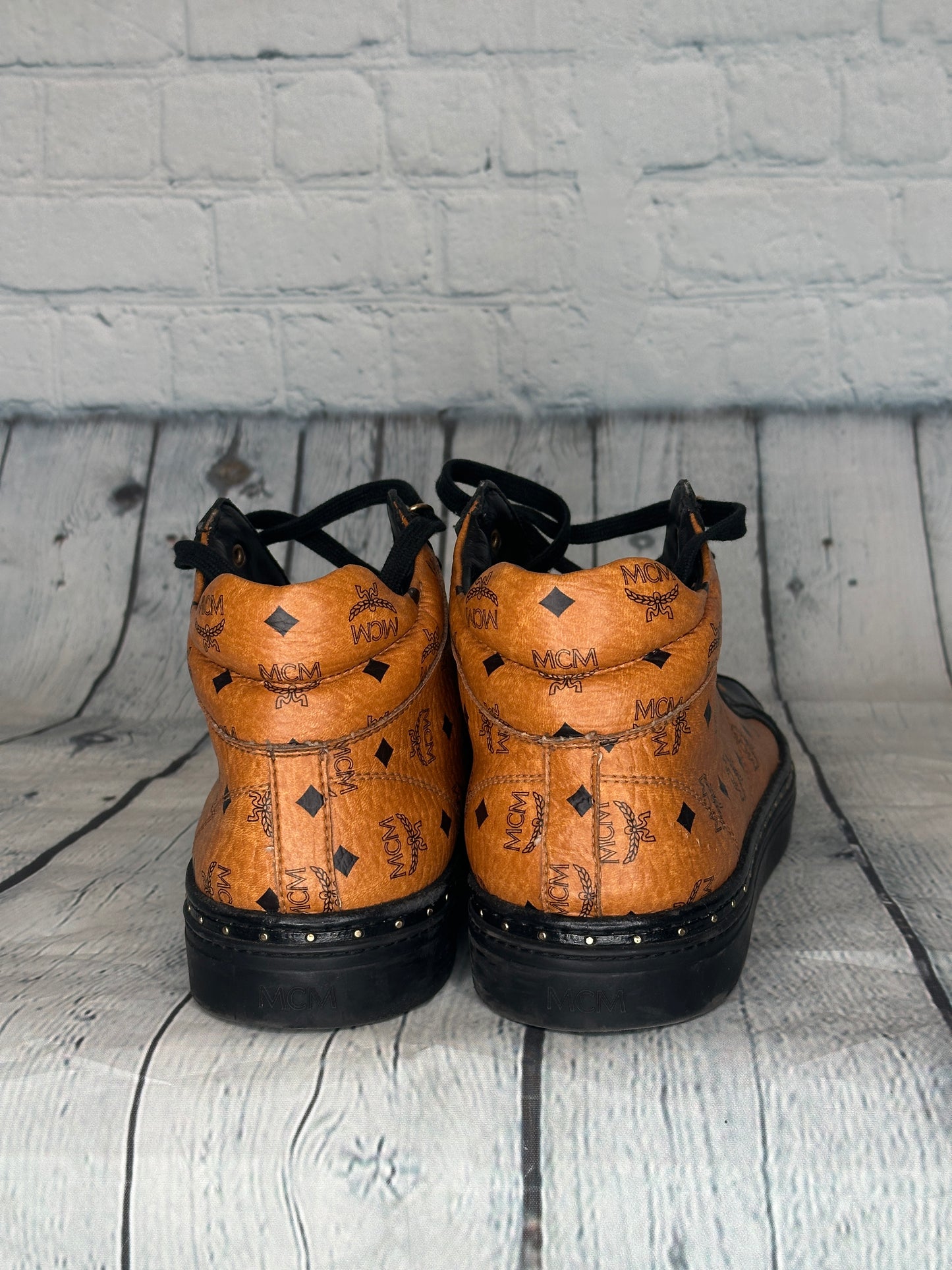 Pre-Owned MCM Visteos High Top Sneakers Unisex